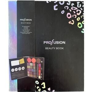 NWT PROfusion Beauty Book with eyeshadow, lip color, bronzer, eyeliner pencil